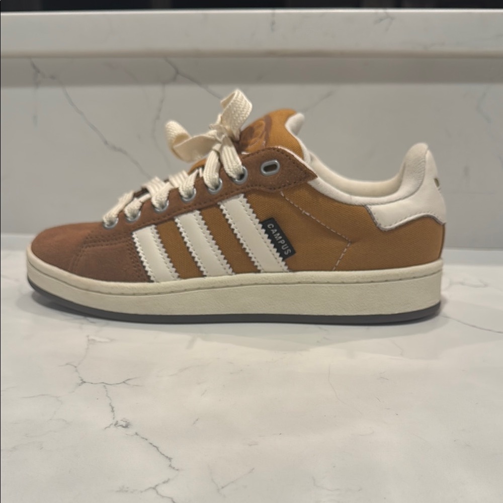 Adidas Campus Brown and White Sneakers